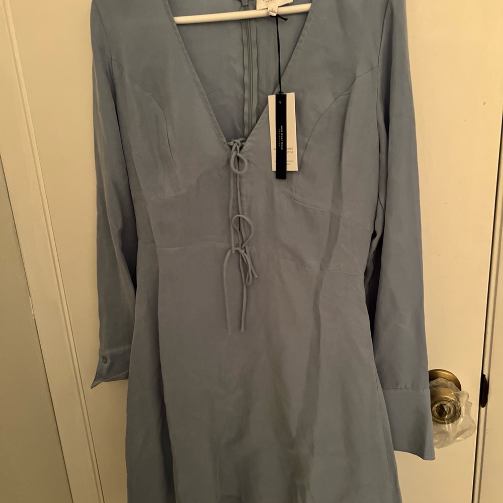 Who What Wear Light Blue Long Sleeve Dress